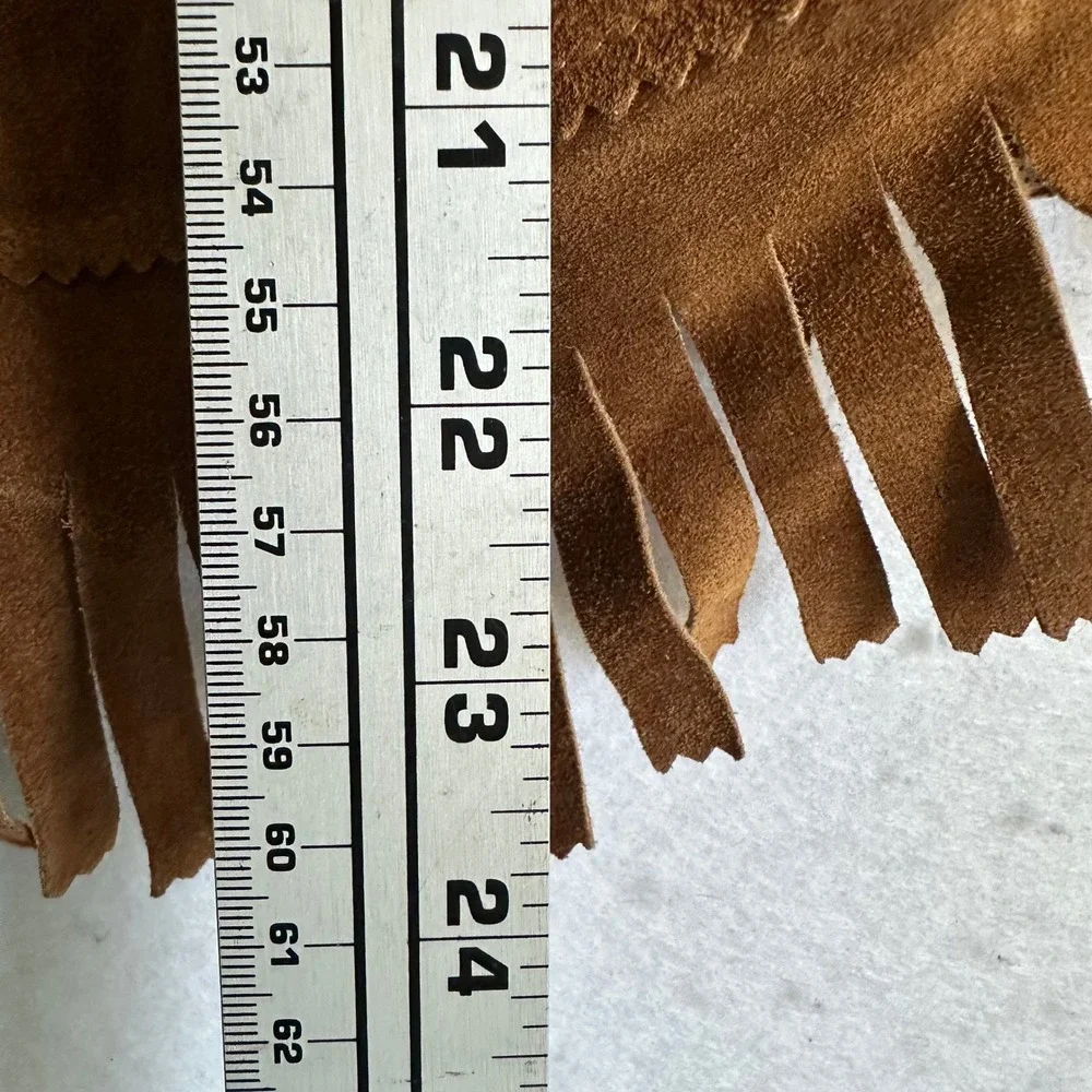 Gap Kids XXL 14-16 Brown Suede Fringe Western Jacket Floral Embroidered western